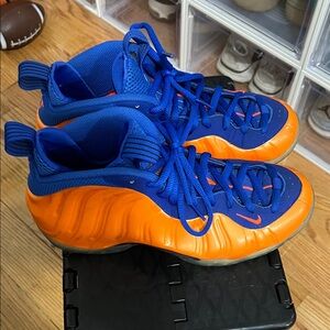 Nike Orange and Blue Men's Sneakers